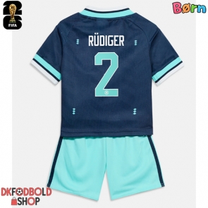 Tyskland Antonio Rudiger #2 Udebanesæt Børn VM 2026 Kort ærmer (+ korte bukser)